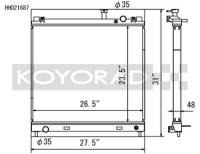 Koyorad Cooling Systems - Koyo HH Series Aluminum Radiator 04-15 Nissan Titan 5.6L V8 (AT) - Image 2