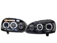 I3 06-08 Vw Golf Mk5 /Gti Halo Projector Headlight W/Led (Jdm Black)