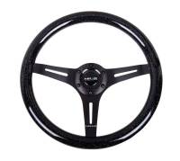 NRG Innovations - NRG Innovations Classic Wood Grain Steering Wheel (350mm) Black Sparkled Grip w/Black 3-Spoke Center - Image 1