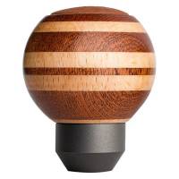 Momo - Momo Targa Heritage Shift Knob - Round Wood, Layered Mahogany and Beechwood, Leather Insert Top - Image 2