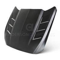 Anderson Composites - Anderson Composites 15-16 Ford Mustang Fiberglass Heat Extractor Hood - Image 1