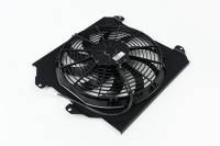 CSF Radiators - CSF 92-00 Honda Civic All-Aluminum Fan Shroud w/12in SPAL Fan - Black Finish - Image 1