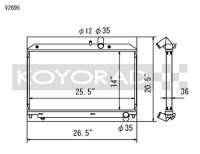 Koyorad Cooling Systems - Koyo V Series Aluminum Radiator 04-08 Mazda RX-8 1.3L ROT (MT) - Image 2