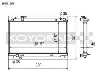 Koyorad Cooling Systems - Koyo HH Series Aluminum Radiator 03-06 Nissan 350Z 3.5L V6 (MT) - Image 2