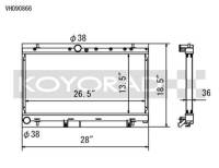 Koyorad Cooling Systems - Koyo Hyper V Series Aluminum Radiator 02-02 Subaru Impreza 2.0L H4 WRX Turbo (MT) - Image 2