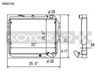 Koyorad Cooling Systems - Koyo HH Series Aluminum Radiator 83-85 Mazda RX-7 1.1L ROT (MT) - Image 2