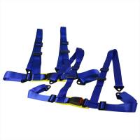 Spec'D Tuning Products - Spec-D Universal Blue 4 Point Racing Seat Belt Buckle Safety Harness - Image 1