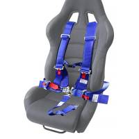 Spec'D Tuning Products - Spec-D Universal Blue 5 Point Latch & Link Racing Seat Belt Safety Harness - Image 6