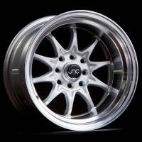 JNC Wheels Rim JNC003 Silver Machined Lip 15x9 4x100/4x114.3 ET0