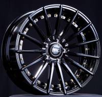 JNC Wheels Rim JNC042 Gloss Black Gold Rivets 18x9.5 5x112 ET35