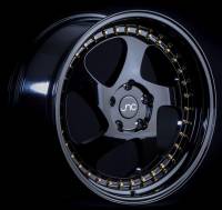 JNC Wheels - JNC Wheels Rim JNC034 Gloss Black Gold Rivets 17x8 5x114.3 ET30 - Image 2