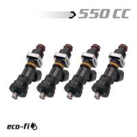 BLOX Racing - BLOX Racing Eco-Fi Street Injectors 550cc/min w/1/2in Adapter Honda B/D/H Series (Set of 4) - Image 1