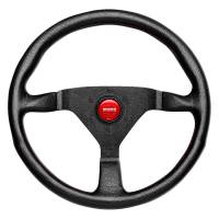 Momo - Momo Montecarlo Steering Wheel 350 mm - Black Leather/Red Stitch/Black Spokes - Image 1