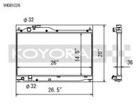 Koyorad Cooling Systems - Koyo Hyper V Series Aluminum Radiator 00-09 Honda S2000 2.0L I4 (MT) - Image 2