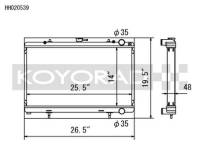 Koyorad Cooling Systems - Koyo HH Series Aluminum Radiator 89-94 Nissan 240SX 2.4L I4 (MT) - Image 2