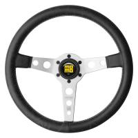 Momo - Momo Prototipo Steering Wheel 350 mm - Black Leather/White Stitch/Brshd Spokes - Image 1