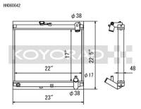 Koyorad Cooling Systems - Koyo HH Series Aluminum Radiator 86-88 Mazda RX-7 1.3L ROT (MT) - Image 2