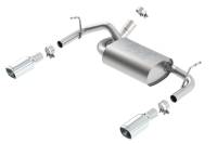 Borla - Borla 12-14 Jeep Wrangler JK 2Dr & 4Dr Rear Section ATAK Single Sqaure Rolled Angle-Cut Exit Exhaust - Image 1