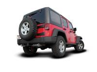 Borla - Borla 12-14 Jeep Wrangler JK 2Dr & 4Dr Rear Section ATAK Single Sqaure Rolled Angle-Cut Exit Exhaust - Image 2