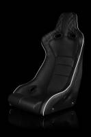 BRAUM RACING SEATS & MORE - BRAUM Racing Venom-X Series Fixed Back Bucket Seat - Black Diamond / White Stitching - Each - Image 2