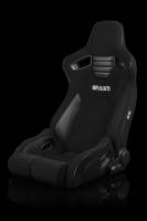 BRAUM RACING SEATS & MORE - BRAUM Racing Elite-R Series Sport Seats - Black Jacquard (Black Stitching / Black Piping) - Pair - Image 2