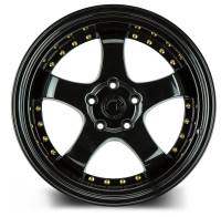 AodHan Wheels Rim AH03 19x11 5x114.3 73.1CB ET22 Full Black (Gold Rivet)