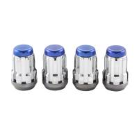 McGard SplineDrive Lug Nut (Cone Seat) M12X1.25 / 1.24in. Length (4-Pack) - Blue Cap (Req. Tool)