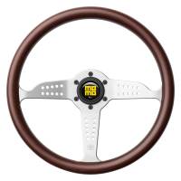 Momo - Momo Grand Prix Steering Wheel 350 mm - Mahogany Wood/Brshd Spokes - Image 1