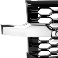 Spec'D Tuning Products - Spec-D 2019-2022 Chevrolet Silverado 1500 WT Glossy Black Honeycomb Hood Grille w/ Chrome Trim - Image 1