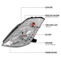 Spec'D Tuning Products - Spec-D 2003-2005 Nissan 350Z Projector Headlights w/ SMD LED Light Strip (Chrome Housing/Clear Lens) - Image 4