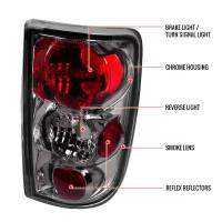 Spec'D Tuning Products - Spec-D 1995-2004 Chevrolet Blazer/S10 GMC Jimmy/Envoy Oldmosbile Bravada Tail Lights (Chrome Housing/Smoke Lens) - Image 2