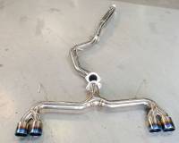 Agency Power - Agency Power Titanium Tip Catback Exhaust with o Muffler Subaru STI Hatch 08-14, WRX Hatch 11-14 - Image 1