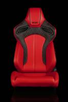 BRAUM RACING SEATS & MORE - BRAUM Racing Orue Series Sport Seats - Red Diamond (Red Stitching) - Pair - Image 1