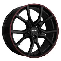 IPA Wheels Rim 1FK 20x8.5 5x120 ET55 73.1CB Black / Red Pinstripe