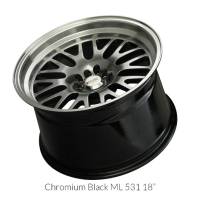 XXR Wheels - XXR Wheel Rim 531 17X9 5x100/5x114.3 ET35 73.1CB Chromium Black / ML - Image 1