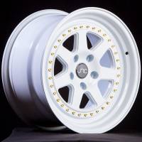 JNC Wheels - JNC Wheels Rim JNC048 WHITE WITH GOLD RIVETS 17x8 4x100 ET30 - Image 2