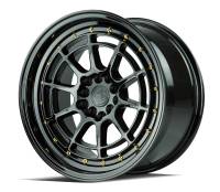 AodHan Wheels Rim AH04 17X9 5x100/114.3 73.1CB ET25 Full Black (Gold Rivet)