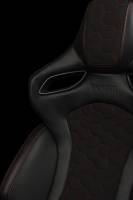 BRAUM RACING SEATS & MORE - BRAUM Racing Orue S Series Sport Seats - Honeycomb Alcantara (Red Stitching) - Pair - Image 4