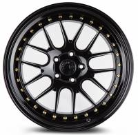 AodHan Wheels - AodHan Wheels Rim DS06 18x8.5 5x100 73.1CB ET35 Gloss Black W /Gold Rivets - Image 2