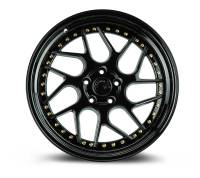 AodHan Wheels - AodHan Wheels Rim DS01 18x10.5 5x114.3 73.1CB ET22 Gloss Black W /Gold Rivets - Image 2