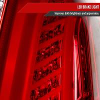 Spec'D Tuning Products - Spec-D 2003-2007 Cadillac CTS LED Tail Lights (Chrome Housing/Red Lens) - Image 1