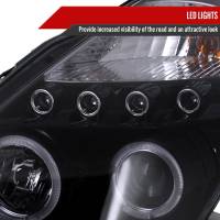 Spec'D Tuning Products - Spec-D 2003-2005 Nissan 350Z Dual Halo Projector Headlights (Glossy Black Housing/Smoke Lens) - Image 1