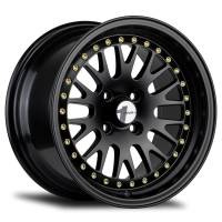 Avid.1 Wheels - Avid.1 Wheels Rim AV-12 15x8.0 4x100 ET25 73.1CB All Black/ Gold Rivets - Image 2