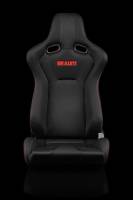 BRAUM RACING SEATS & MORE - BRAUM Racing Venom Series Sport Seats - Black Cloth (Red Stitching) - Pair - Image 1