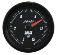 AEM Electronics - AEM Analog SAE 0-15psi Boost/Fuel Pressure Gauge (US) - Image 1