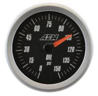 AEM Electronics - AEM Analog 150psi Oil Pressure Gauge (US) - Image 1