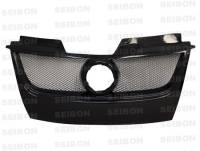 Seibon TB-style carbon fiber front grille for 2006-2009 Volkswagen Golf GTI (w/Emblem)