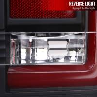 Spec'D Tuning Products - Spec-D 2004-2015 Nissan Titan LED Tail Lights with Red LED Tube (Matte Black Housing/Clear Lens) - Image 1