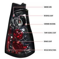 Spec'D Tuning Products - Spec-D 2003-2005 Toyota 4Runner Tail Lights (Chrome Housing/Smoke Lens) - Image 3