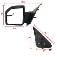 Spec'D Tuning Products - Spec-D 2003-2006 Ford Expedition Matte Black Power Adjustable & Heated Side Mirrors w/ LED Turn Signal Lights - Image 1